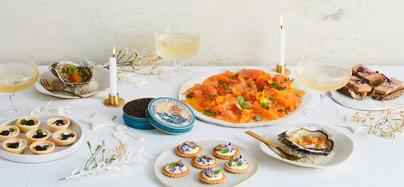 Cuillères apéritives aux huîtres et foie gras poêlé